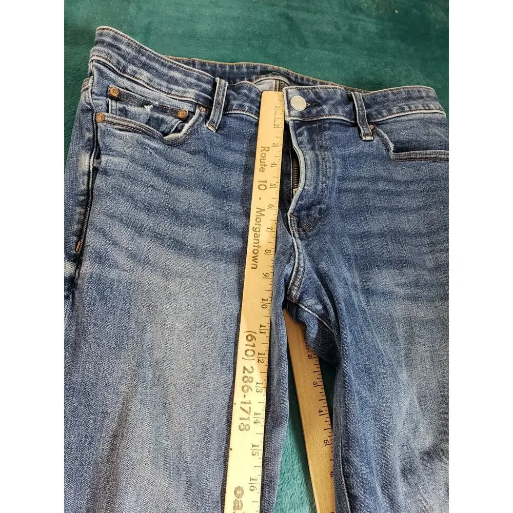 Express Jeans Size 33x30 Mens Blue Pants Stretch Denim Mid Rise Slim Straight
